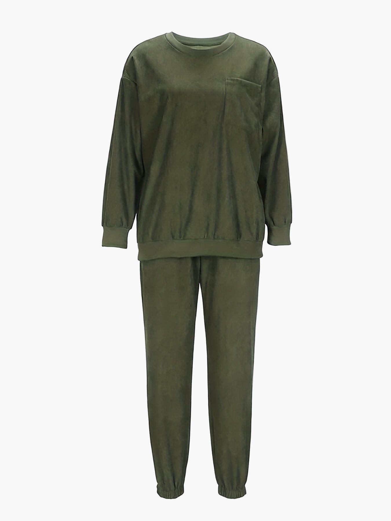 Damernas avslappnade set med sweatshirt och byxor – Loungewear för höst och vinter