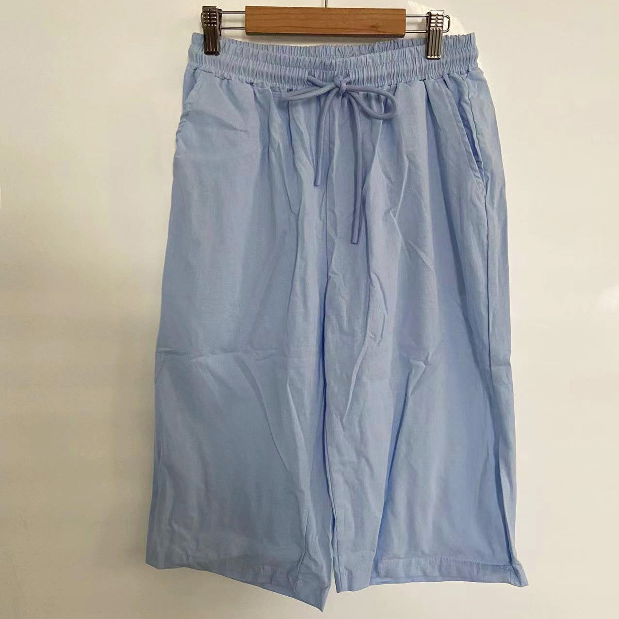 Karen – Elastiska Byxor i Bomull och med Fickor