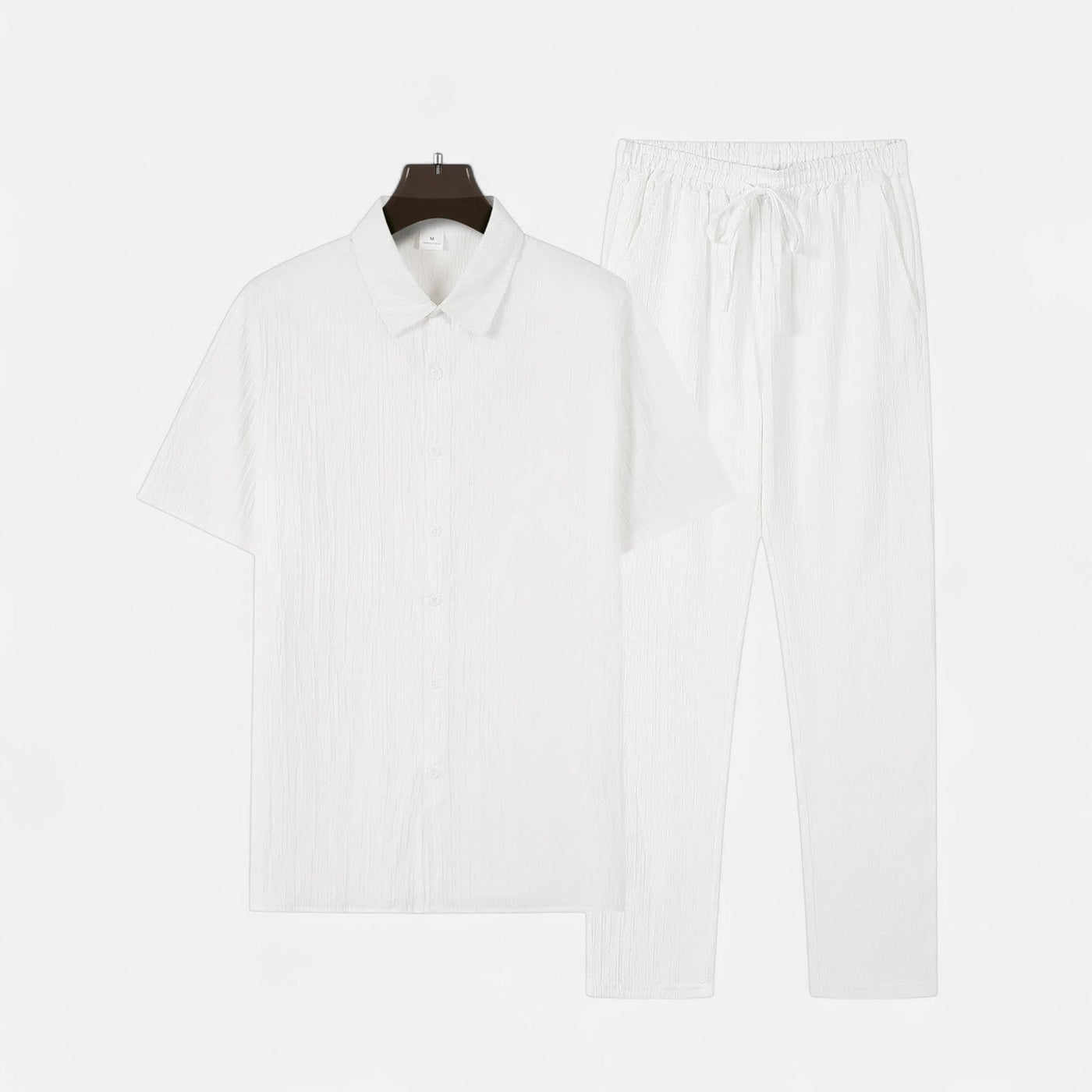 Men’s Long Two-Piece Set – Relaxed Refinement, All-Season Versatility