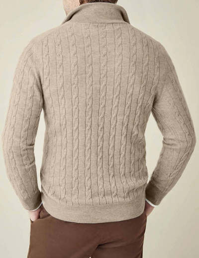Cable Knit Zipper Sweater