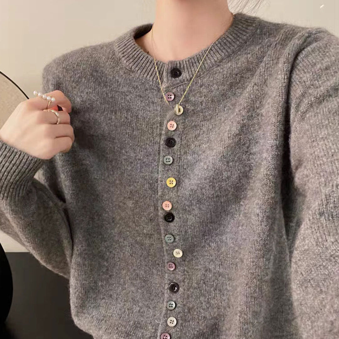 Aaliyah™ | Elegant stickad cardigan med knappar