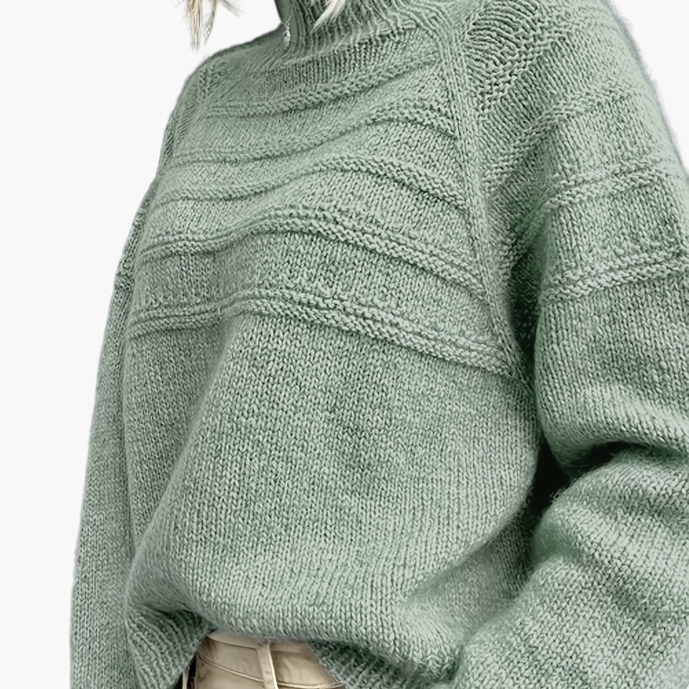 Damstickad Polotröja Elegant Vardagsstil