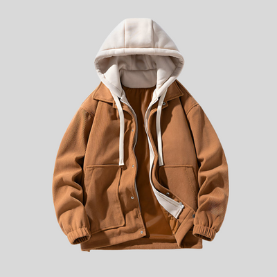 Men's Zip-Up Hooded Jacket | Outerwear
