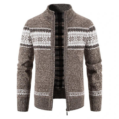Men's Textured Zip Sweater | Knit