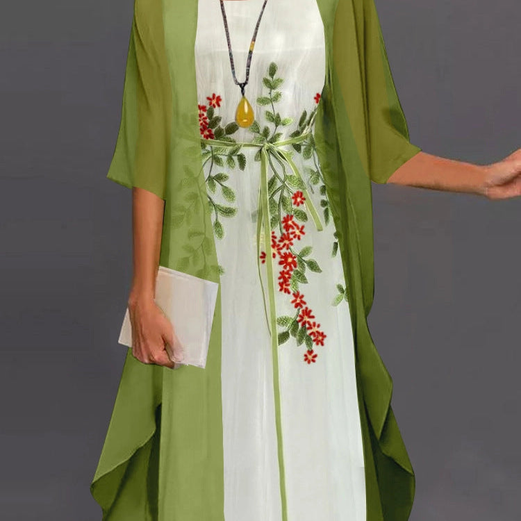 Dam Elegant Festklänning med Själ och Spetsdetaljer – Perfekt för Bröllop och Högtider