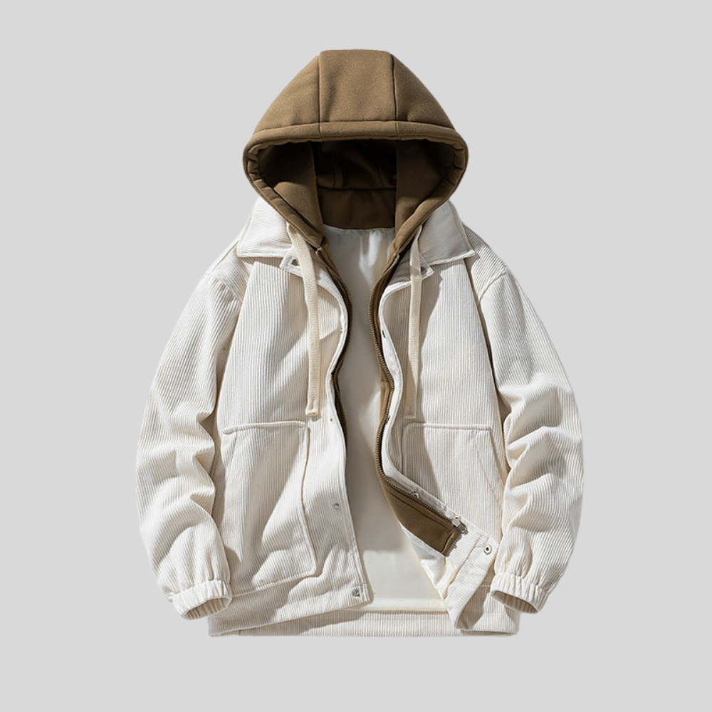 Men's Zip-Up Hooded Jacket | Outerwear