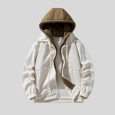 Men's Zip-Up Hooded Jacket | Outerwear
