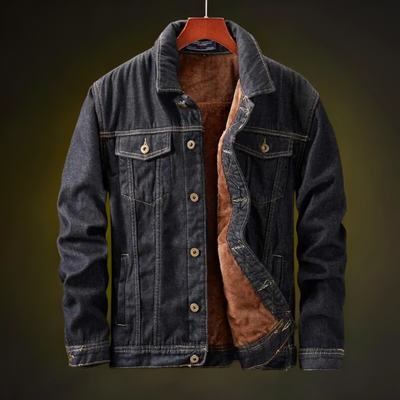 Men's Fleece Denim Jacket | Stylish