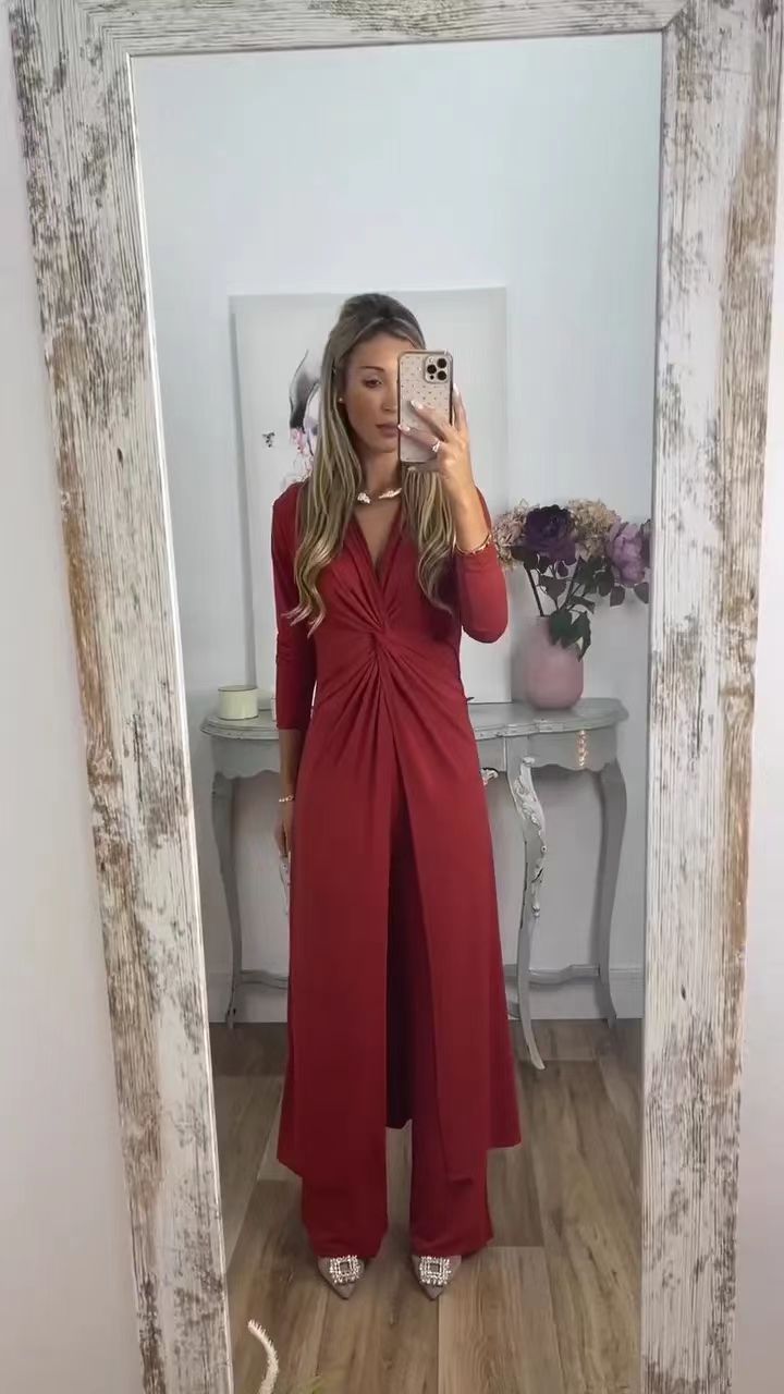 Mark – Raka Byxor Tvådelad Kostym