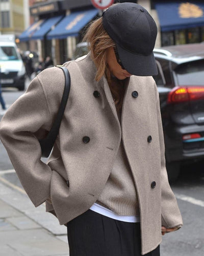 Women’s Double-Breasted Short Jacket - Minimlist Tailored