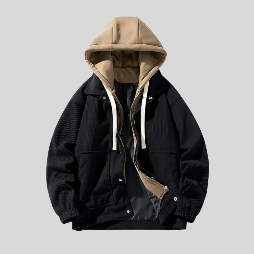 Men's Zip-Up Hooded Jacket | Outerwear