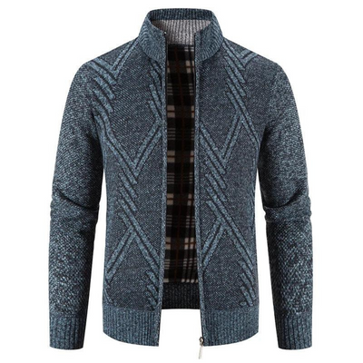 Men's Textured Zip Sweater | Knit