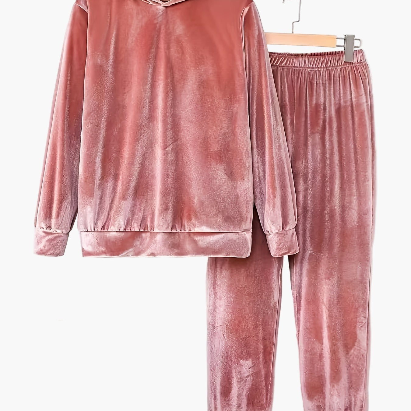 Damers mjuk lounge set med huvtröja och byxor – avslappnad och stilren hemmadress för höst och vinter