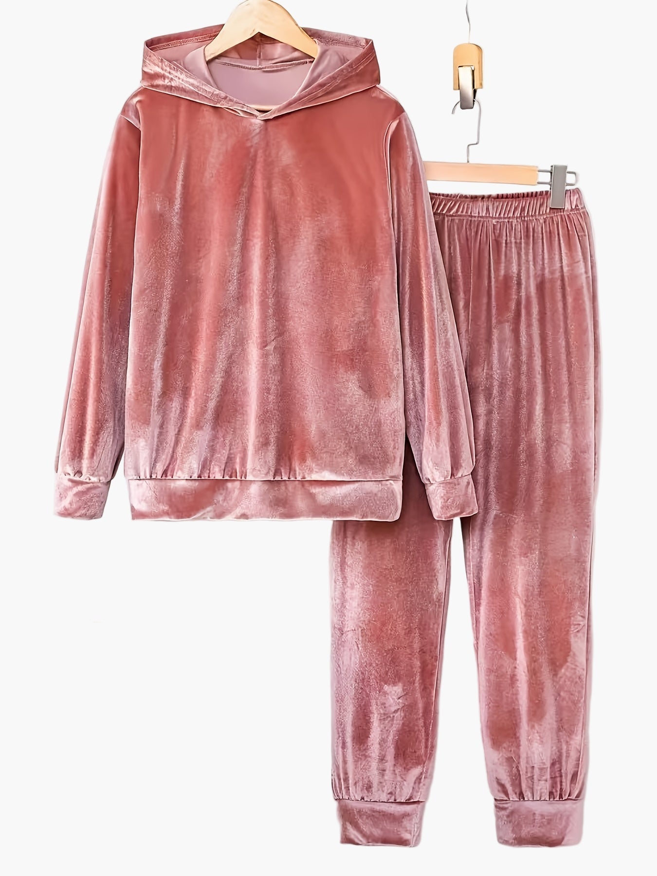 Damers mjuk lounge set med huvtröja och byxor – avslappnad och stilren hemmadress för höst och vinter
