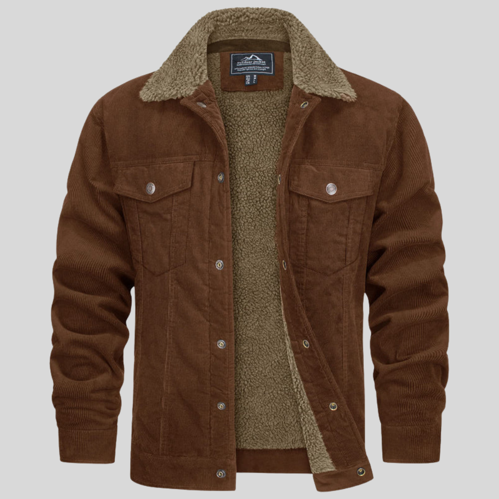 Men's Cozy Denim Jacket | Cold Weather