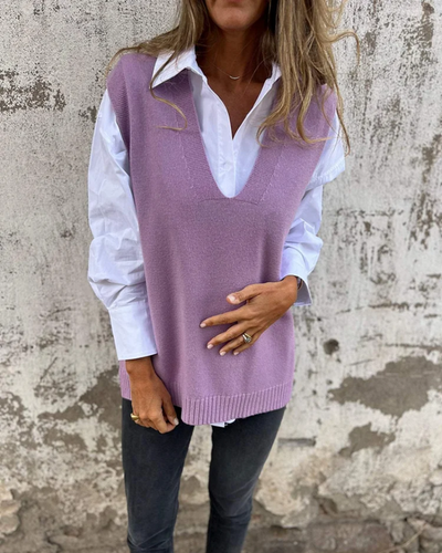 Women’s V-Neck Sweater Vest - Layering Top