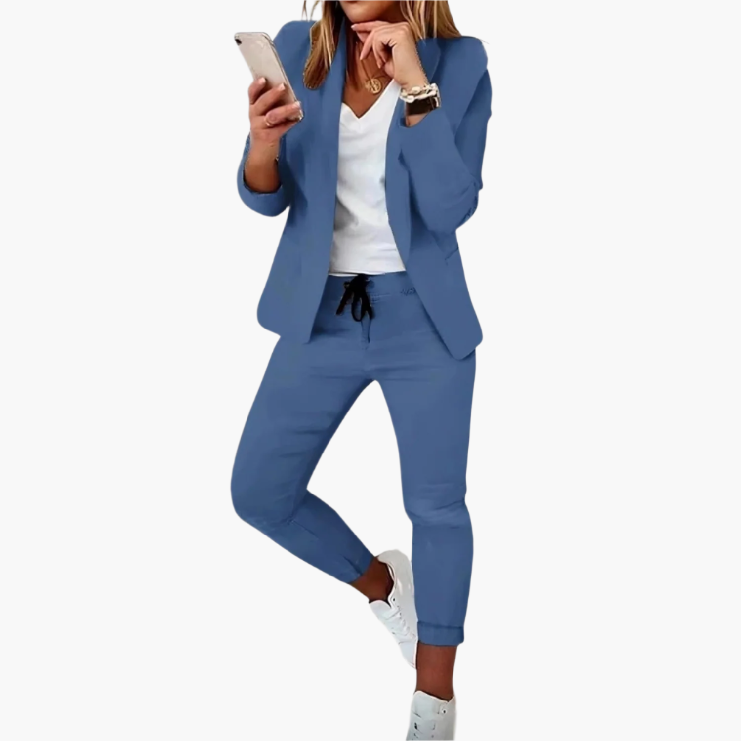 Damers Blazer & Byxset – Trendig Business Casual Outfit för Arbete och Vardag