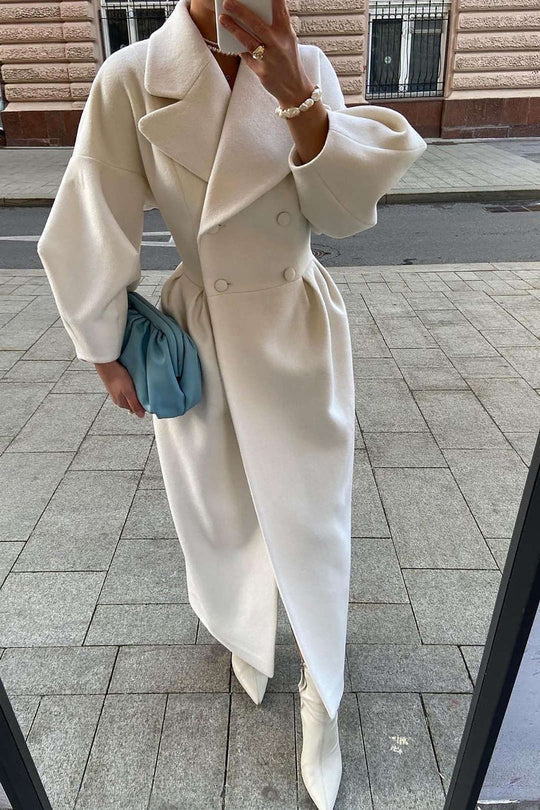 Women’s Long Coat - Double Breasted Winter Overcoat