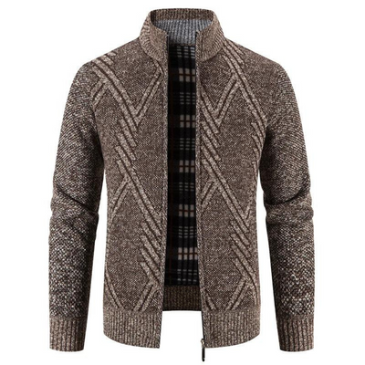 Men's Textured Zip Sweater | Knit