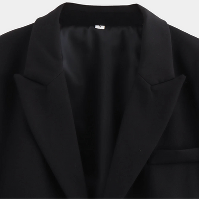 Women’s Cropped Blazer Jacket - Tailored Long Sleeve Open Front