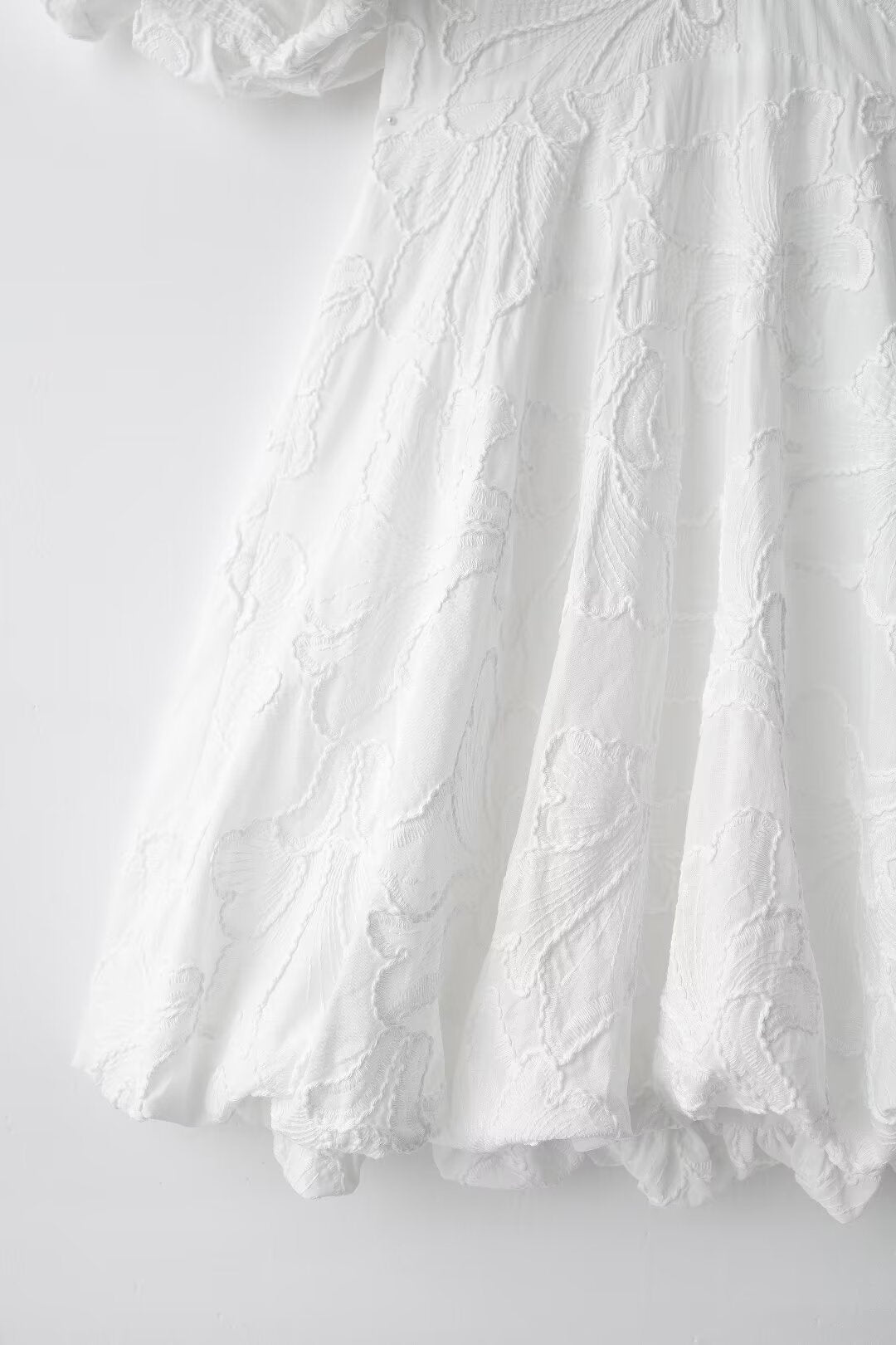 Lily – Vårmode Casual Enkel Broderad Fluffig Klänning