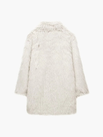 Women’s Longline Faux-Fur Coat