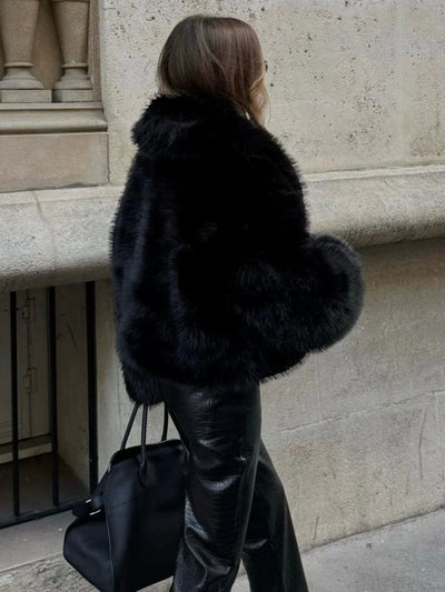 Women’s Oversized Faux‑Fur Jacket