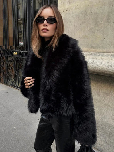 Women’s Oversized Faux‑Fur Jacket