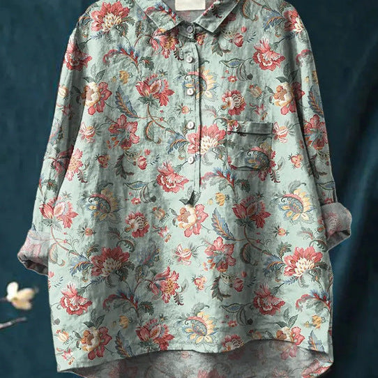 Abby | Mysig blommig blus