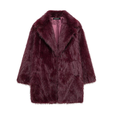 Women’s Longline Faux-Fur Coat