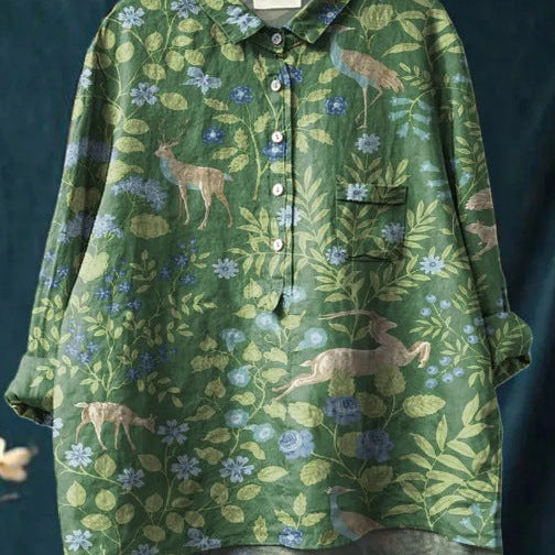 Abby | Mysig blommig blus