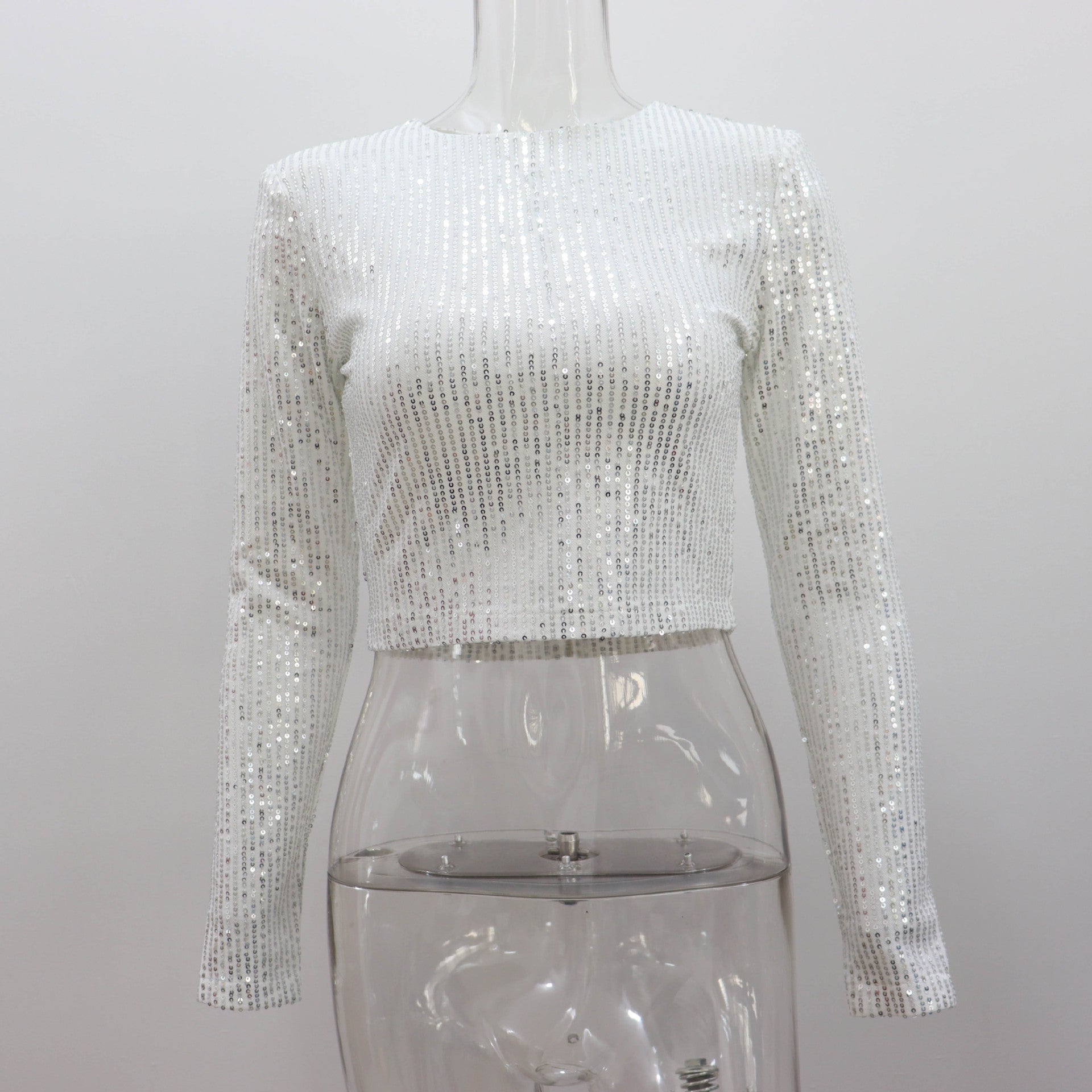 Max – Långärmad Rundhalsad Nattklubb Kort Topp