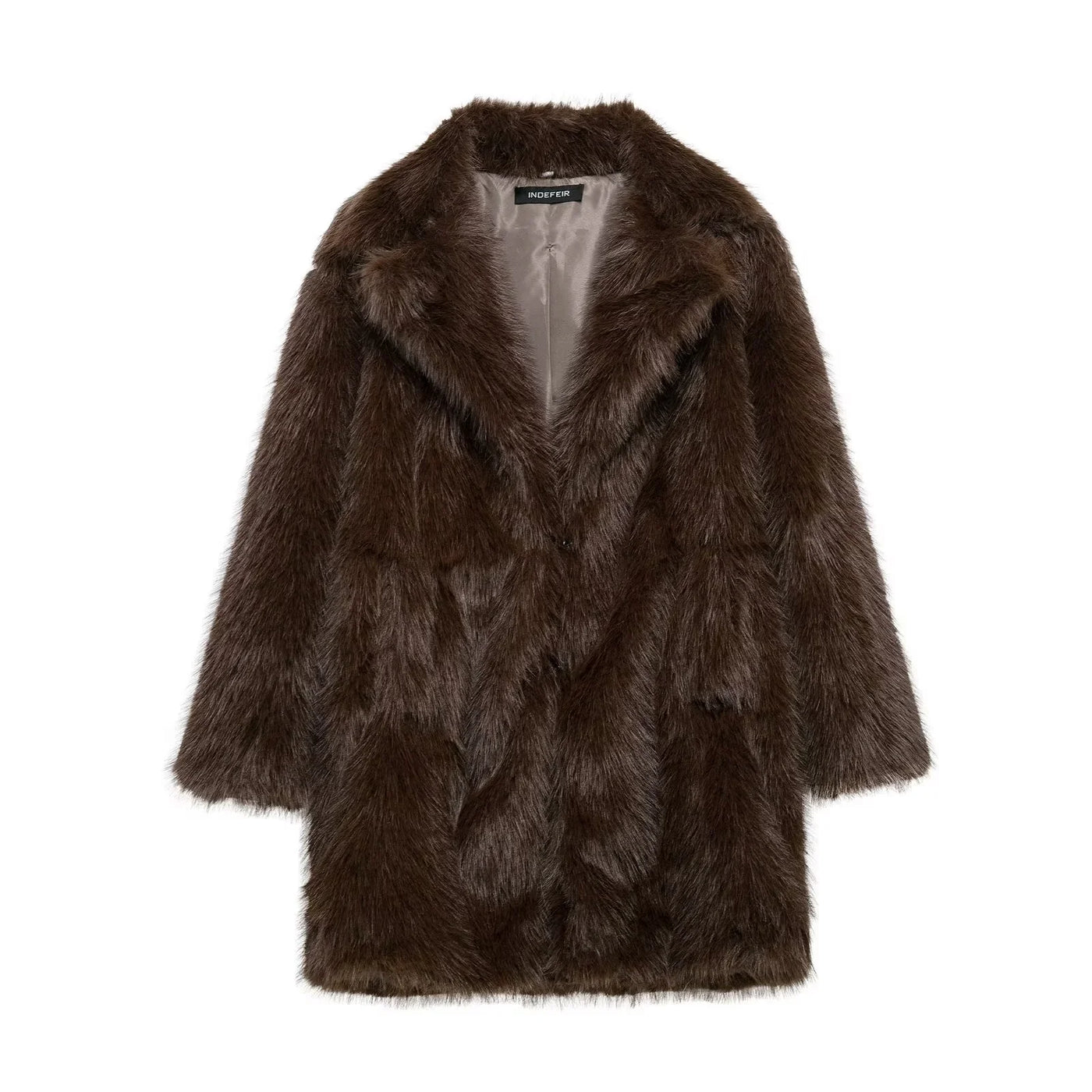 Women’s Longline Faux-Fur Coat