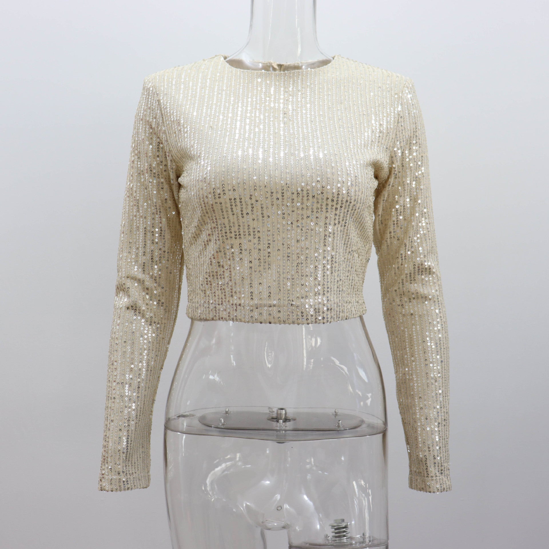 Max – Långärmad Rundhalsad Nattklubb Kort Topp