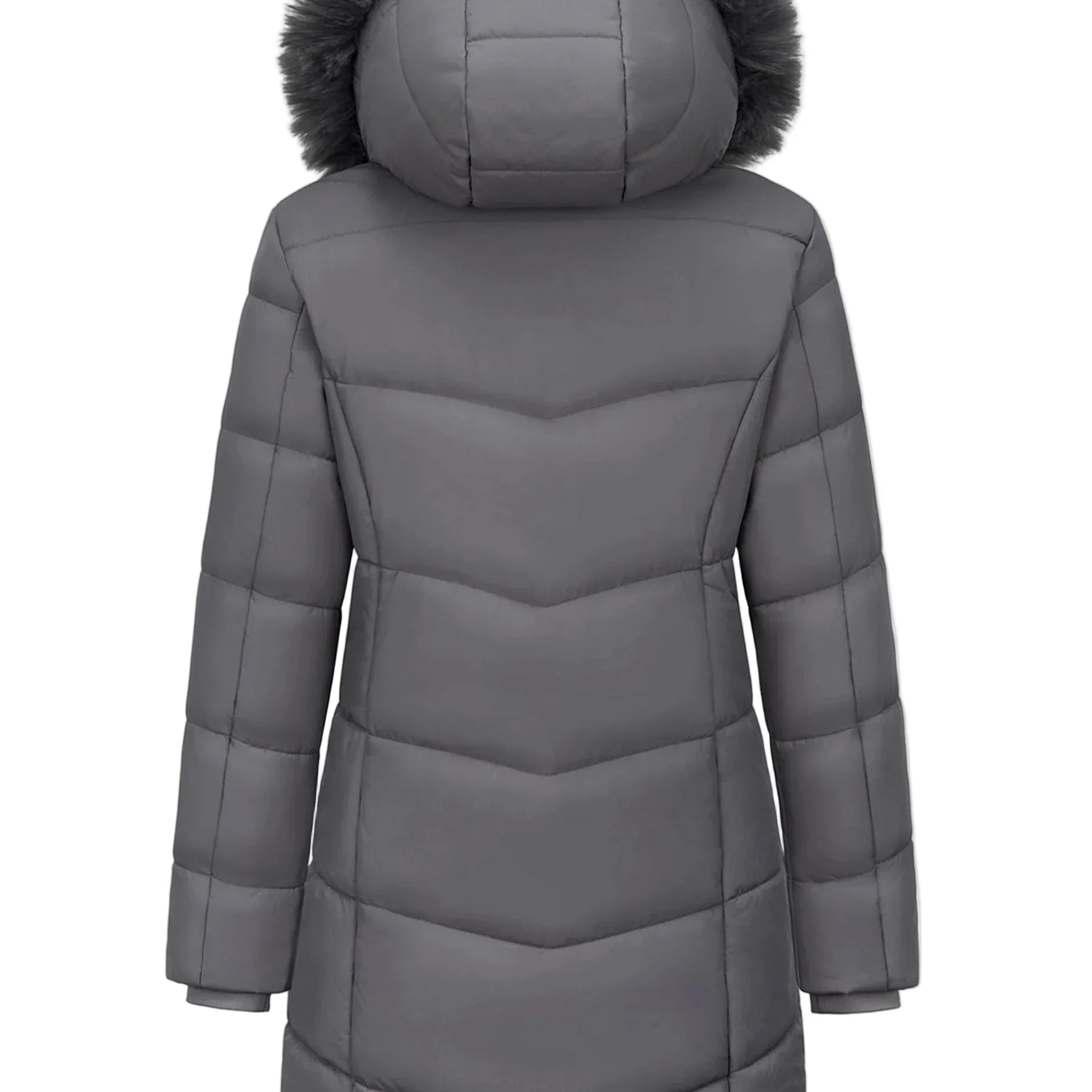 Dam Parkas Lång Pufferjacka med Huva – Vinterjacka för Stad och Friluftsliv