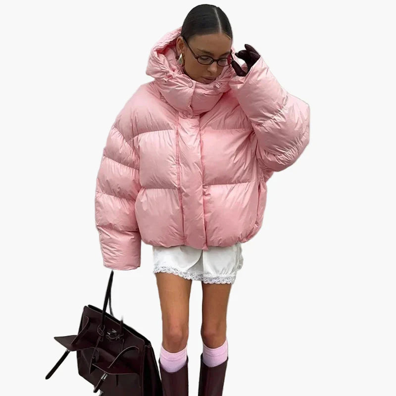 Damjacka Vinter Oversized Puffermodell Trendig och Varm