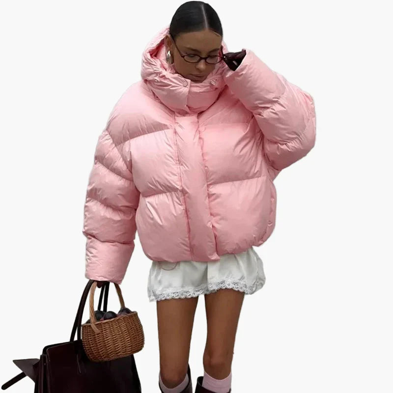 Damjacka Vinter Oversized Puffermodell Trendig och Varm