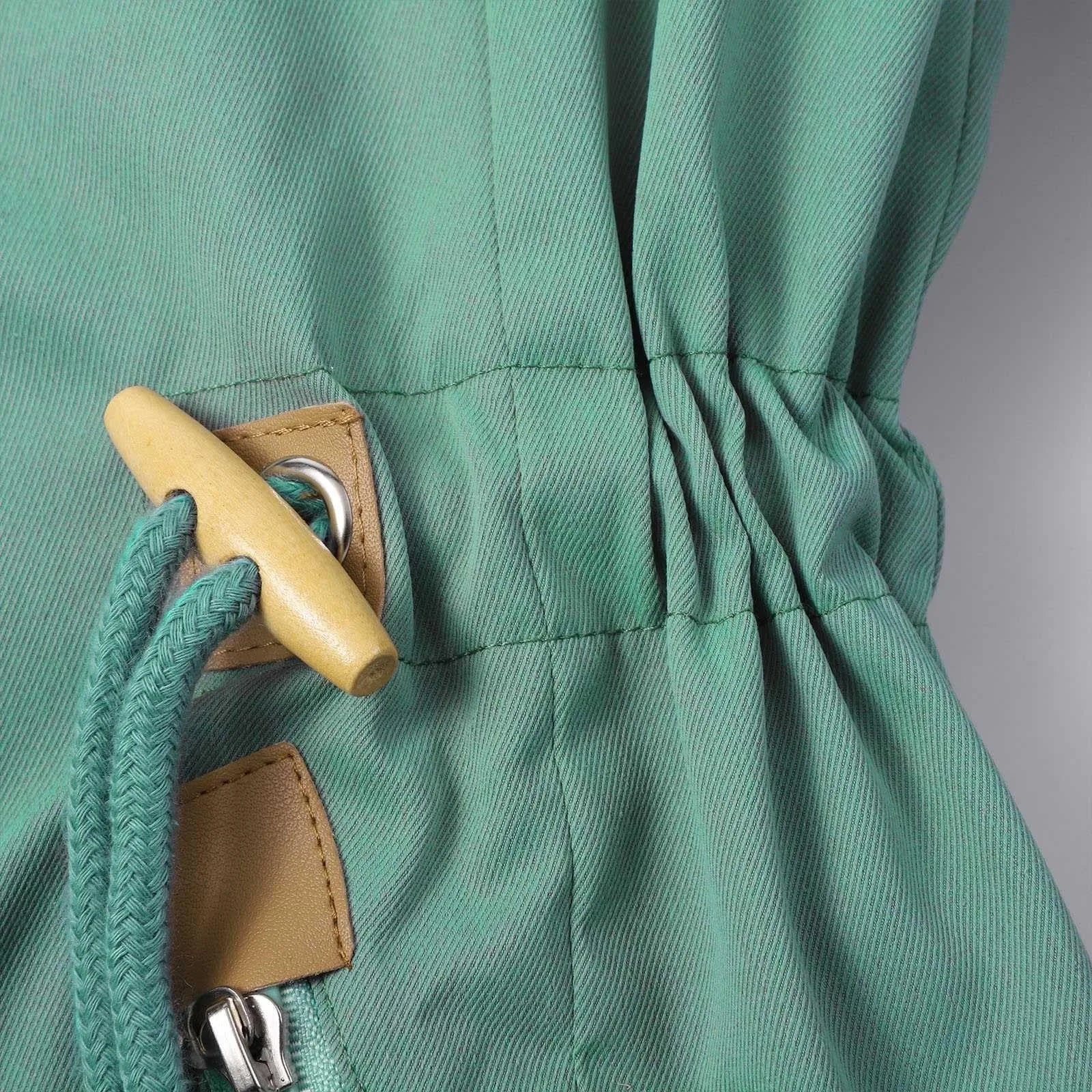 Dam Parkasjacka med Huva – Fodrad, Vindtät & Trendig Lång Kappa för Vinter och Höst