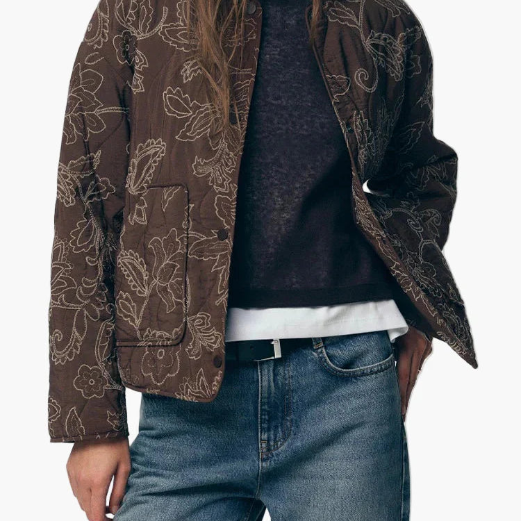 Dam Quiltad Lätt Jacka med Avslappnad Passform för Vardag och Fritid