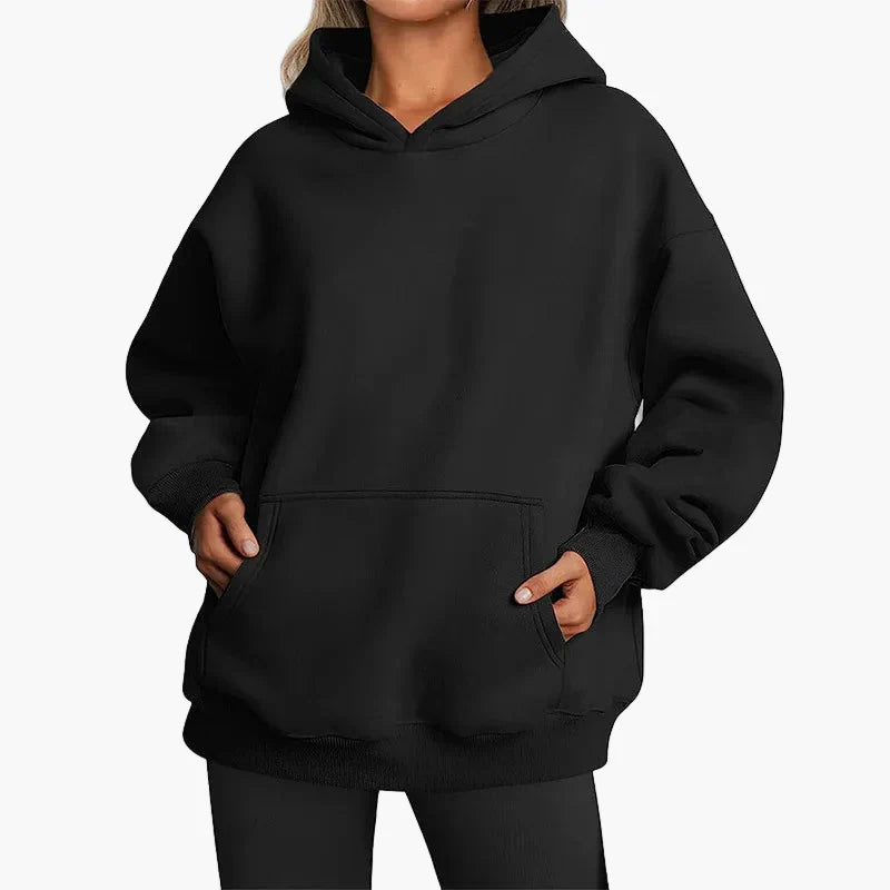 Oversized Dam Hoodie – Avslappnad och Trendig Huvtröja för Vardag och Träning