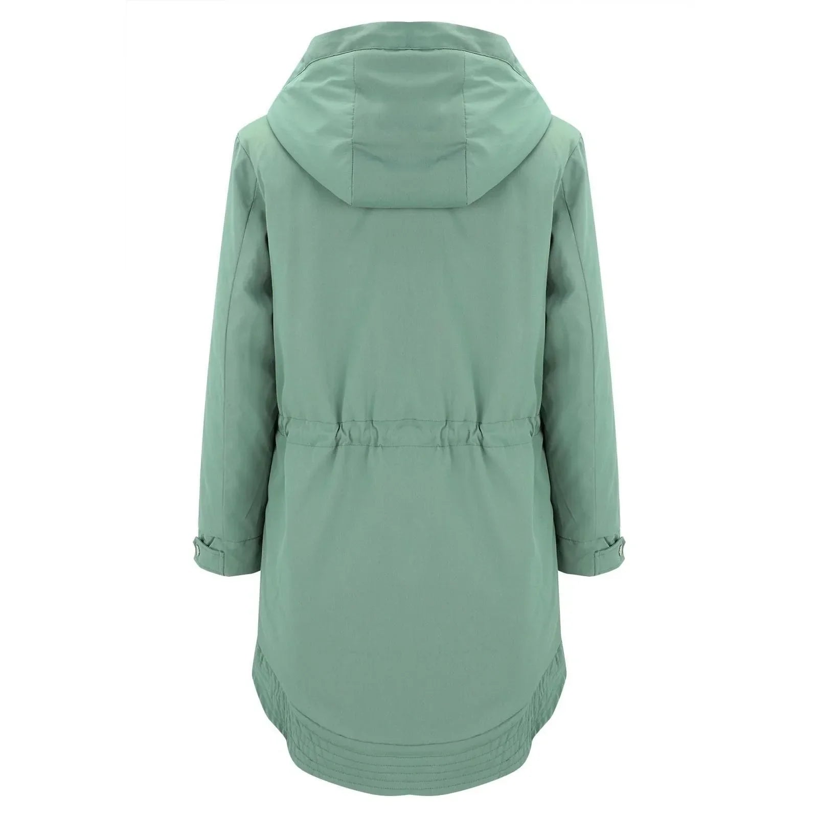 Dam Parkasjacka med Huva – Fodrad, Vindtät & Trendig Lång Kappa för Vinter och Höst