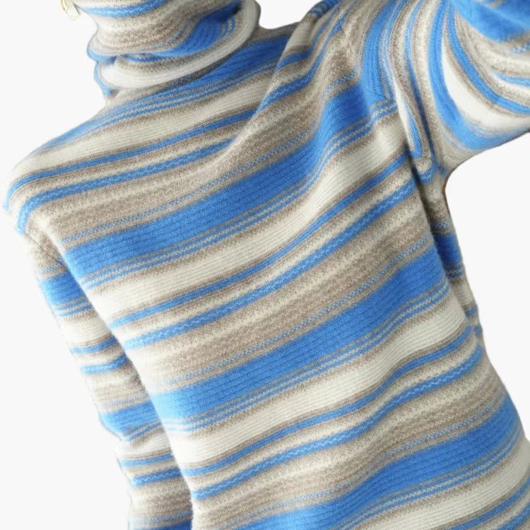 Damtröja med polokrage – Randig, avslappnad och trendig för vardagsbruk