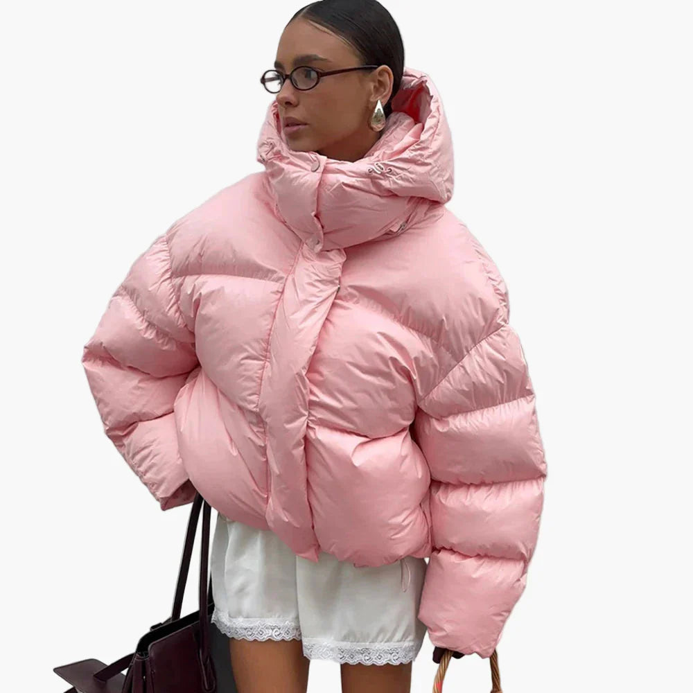 Damjacka Vinter Oversized Puffermodell Trendig och Varm