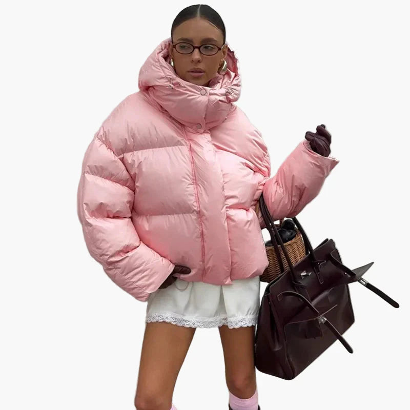 Damjacka Vinter Oversized Puffermodell Trendig och Varm