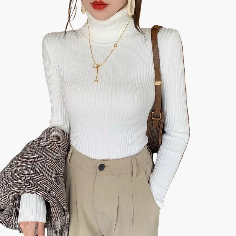 Dam Tunn Polotröja – Elegant Vardagsstil och Lager-på-lager