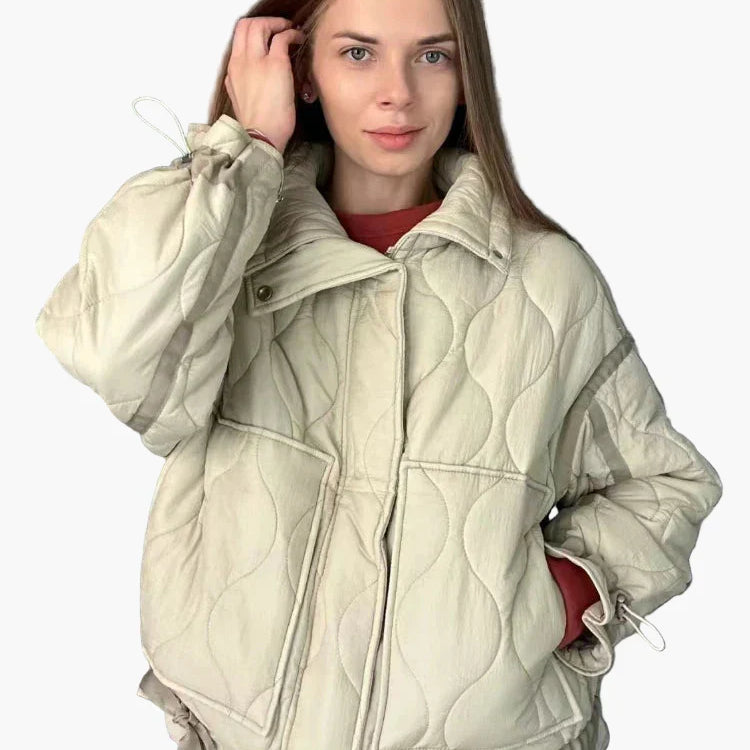 Dam Quiltad Vinterjacka – Trendig och Varm Jacka för Fritid och Stad