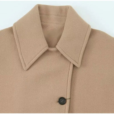 Oversized Lapel Coat - Relaxed Silhouette