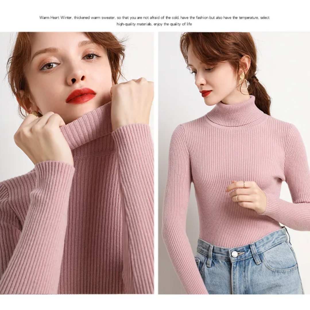 Violet | Winter-Ready Cashmere Turtleneck Sweater