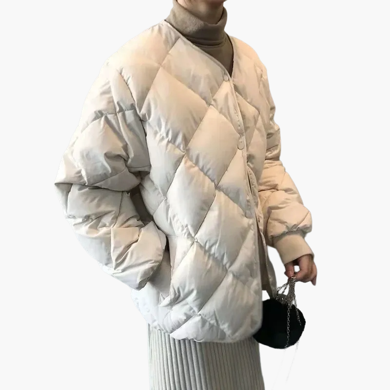 Dam Quiltad Vinterjacka – Ledig och Trendig Varm Jacka för Vardagsbruk