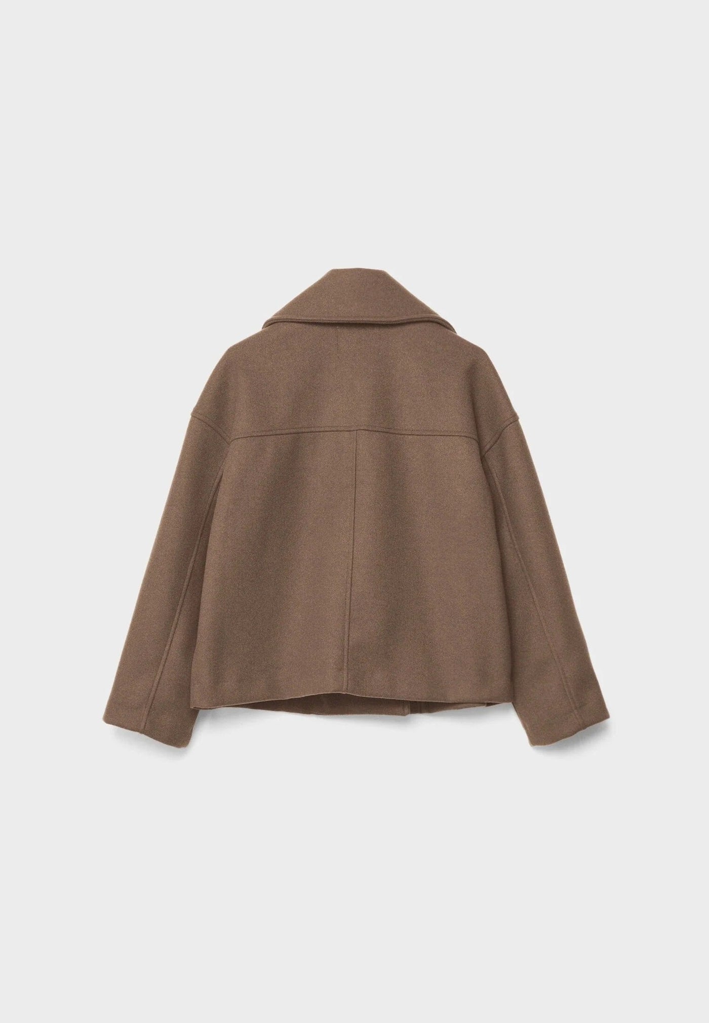 Women’s Cropped Double-Breasted Coat - Boxy Short Jacket